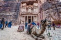 Treasury temple, Petra in Jordan Royalty Free Stock Photo