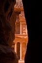 Treasury, typical view - Petra, Jordan Royalty Free Stock Photo