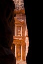 Treasury, typical view - Petra, Jordan Royalty Free Stock Photo