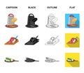 Treat, appliance, tool and other web icon in cartoon,black,outline,flat style.cook, housewife, hands icons in set