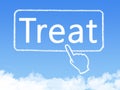 Treat message cloud shape Royalty Free Stock Photo