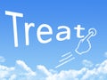 Treat message cloud shape Royalty Free Stock Photo