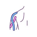 Treating biceps pain RGB color icon