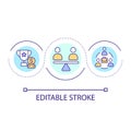 Treating employees fairly loop concept icon