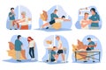 Treatment massage for people with injuries vector