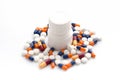 Treatment of medicines and pills Royalty Free Stock Photo