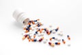 Treatment of medicines and pills Royalty Free Stock Photo