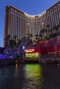 Treaure Island Hotel-Casino at night in Las Vegas, June 21, 2013.