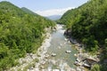 The Trebbia river at summer Royalty Free Stock Photo
