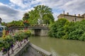 Canal du Midi canal in Trebes southern France