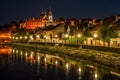 Trebic at Night Royalty Free Stock Photo