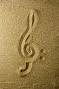 Treble clef Written in the Sand