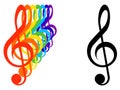 Treble clefs