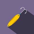 Treble fish hook flat icon