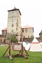 Trebuchet on Svihov castle Royalty Free Stock Photo