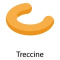 Treccine icon, isometric style