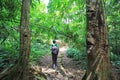 TRECKING IN JUNGLE IN BANTEN, INDONESIA