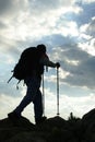 Trecking under wonderful sky Royalty Free Stock Photo