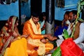 Treditional worshipping of god performing by an Indian Family