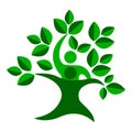 Green color family nature Tree, team symbol