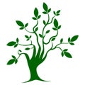 Green color Tree, template, symbol, growth