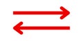 Red Bidirectional Arrow Icon Set - Two-Way Left Right Direction Pointer Horizontal Royalty Free Stock Photo