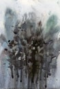 Tree abstract painting in watercolor artwork decorative art