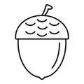 Tree acorn icon, outline style