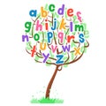 Tree Alphabet Set Royalty Free Stock Photo