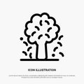 Tree, Apple, Apple Tree, Nature, Spring Line Icon Vector