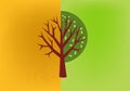 Tree Autumn, Spring icon vector