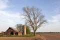 A tree and barn, Mississppi Royalty Free Stock Photo
