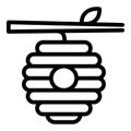 Tree beehive icon, outline style