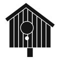 Tree bird house icon, simple style Royalty Free Stock Photo