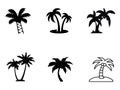 Tree Black On White Background Silhouette Vector illustration Design