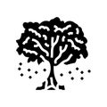 tree bloom pollen cloud glyph icon vector illustration Royalty Free Stock Photo