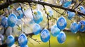 tree blue easter egg Royalty Free Stock Photo