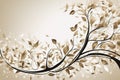 tree branches with leavestree branches with leavesvector floral background with branches and