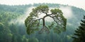 Tree in Shape of Lungs, Eco Concept Royalty Free Stock Photo