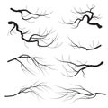 Tree Branches Silhouette Set