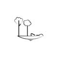 tree break tree icon. Element of landscape icon for mobile concept and web apps. Hand drawn tree break tree icon can be used for w