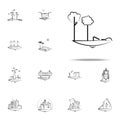 tree break tree icon. Landspace icons universal set for web and mobile