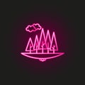 tree break tree neon style icon. Simple thin line, outline vector of landspace icons for ui and ux, website or mobile application