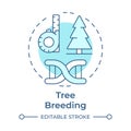 Tree breeding soft blue concept icon Royalty Free Stock Photo