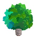 Tree bulb eco friendly illustration