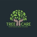 Tree Care, Leaf logo design template, easy to customize.