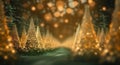 tree celebration holiday bokeh happy background blur decoration light christmas winter. Generative AI.