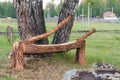 Tree chair. The seat mat made with own hands.