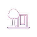 tree and children's swingsicon in Nolan style. One of web collection icon can be used for UI, UX