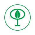 Tree circular line icon. Round sign. Flat style vector symbol.